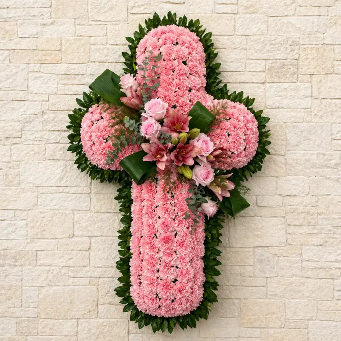 cruz_claveles_rosas